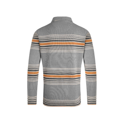 Limestone - Back - Weird Fish Mens Caudale Striped Heavyweight Ribbed Rugby Shirt
