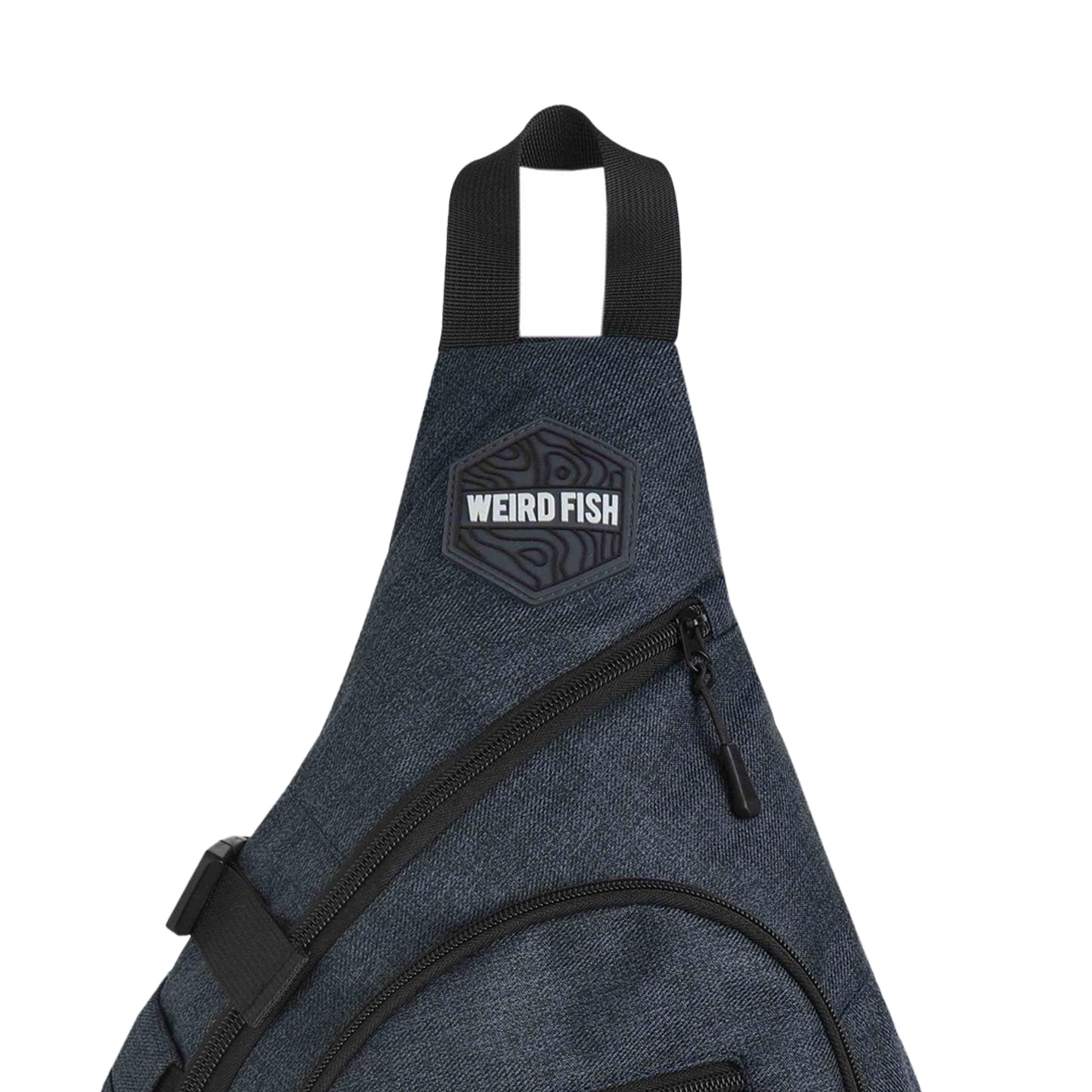 Navy - Side - Weird Fish Hedland Mono Strap Crossbody Bag