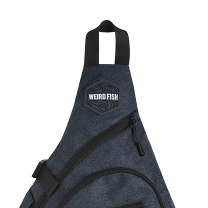 Navy - Side - Weird Fish Hedland Mono Strap Crossbody Bag