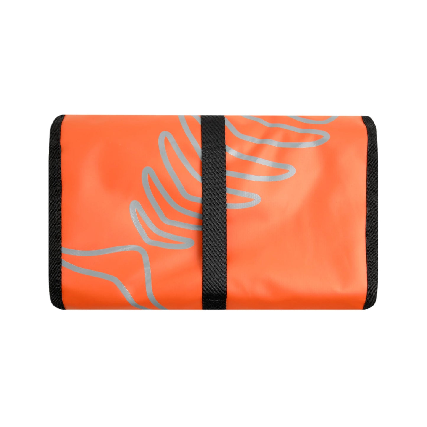 Orange - Back - Weird Fish Harmac Tarpaulin Fold Up Wash Bag