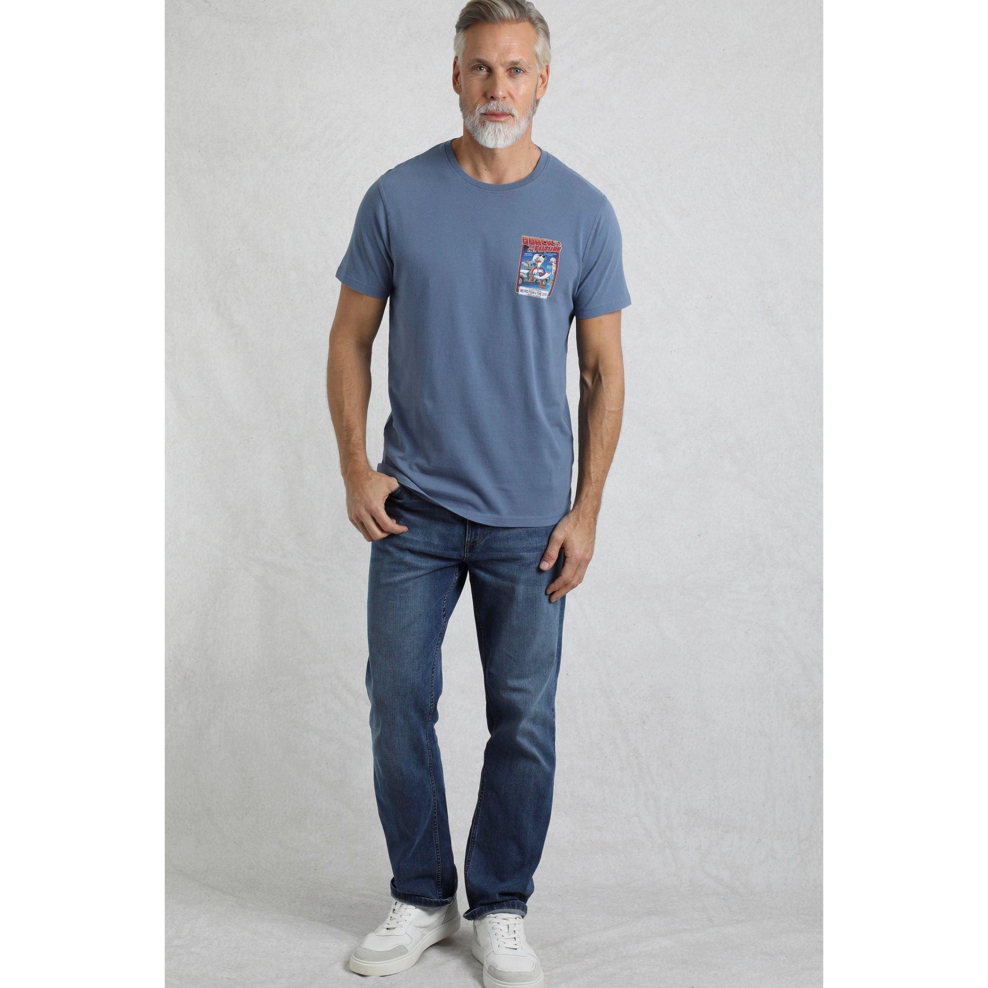 Mid Blue - Lifestyle - Weird Fish Mens Quack to the Future RSPB Collaboration T-Shirt