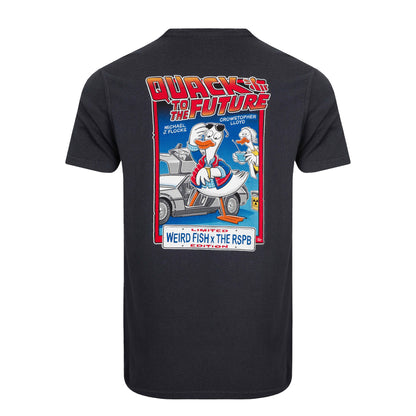 Navy - Back - Weird Fish Mens Quack to the Future RSPB Collaboration T-Shirt