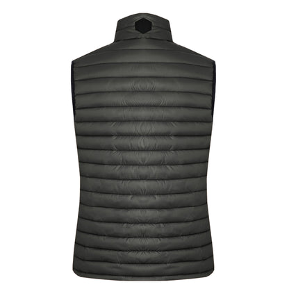 Anthracite - Back - Weird Fish Mens Langtree Waterproof Padded Gilet