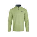 Tarragon - Front - Weird Fish Mens Newark Grid Eco Friendly Quarter Zip Fleece Top