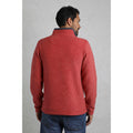 Barberry Red Marl - Lifestyle - Weird Fish Mens Newark Grid Eco Friendly Quarter Zip Fleece Top