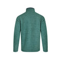 Leaf Green - Back - Weird Fish Mens Newark Grid Eco Friendly Quarter Zip Fleece Top