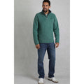 Leaf Green - Pack Shot - Weird Fish Mens Newark Grid Eco Friendly Quarter Zip Fleece Top