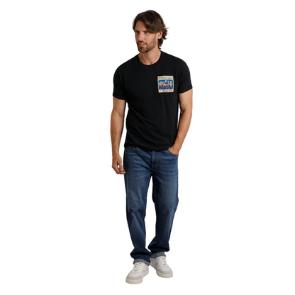 Black - Side - Weird Fish Mens Fleetwood Quack Marble Wash T-Shirt