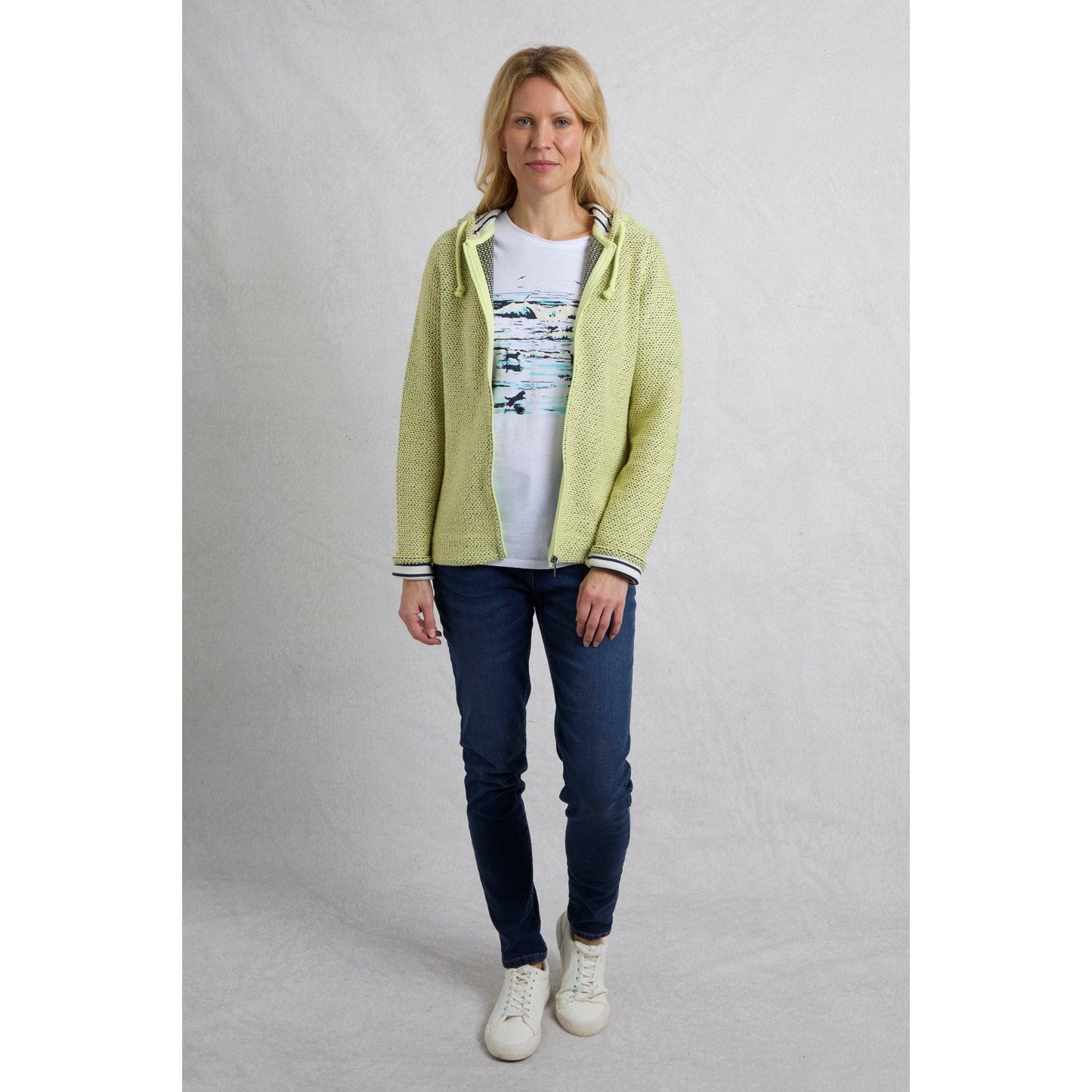 Celery - Pack Shot - Weird Fish Womens-Ladies Chicoa Macaroni Full Zip Hoodie