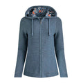 Denim - Front - Weird Fish Womens-Ladies Chicoa Macaroni Full Zip Hoodie
