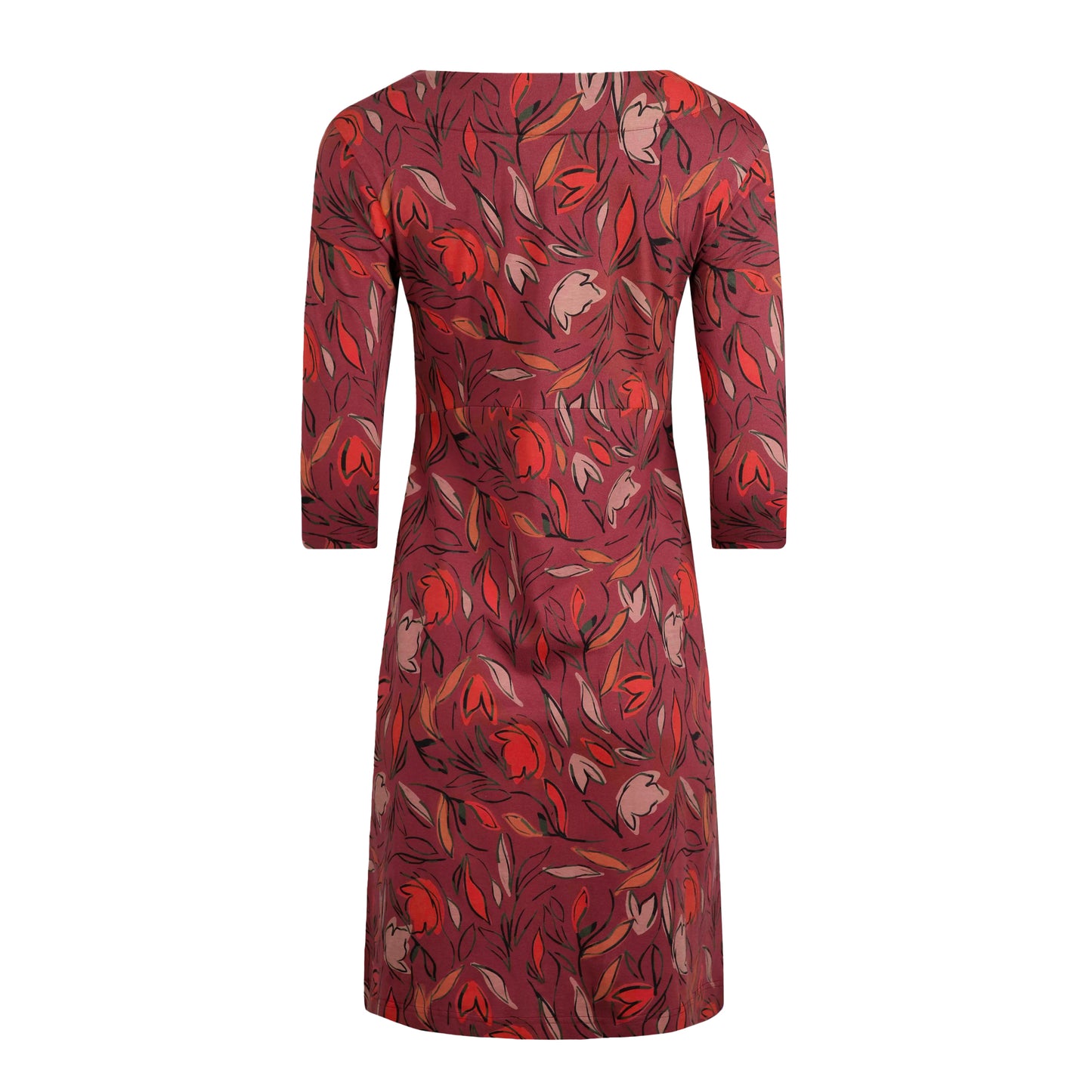 Rhubarb - Back - Weird Fish Womens-Ladies Starshine Jersey Organic Dress