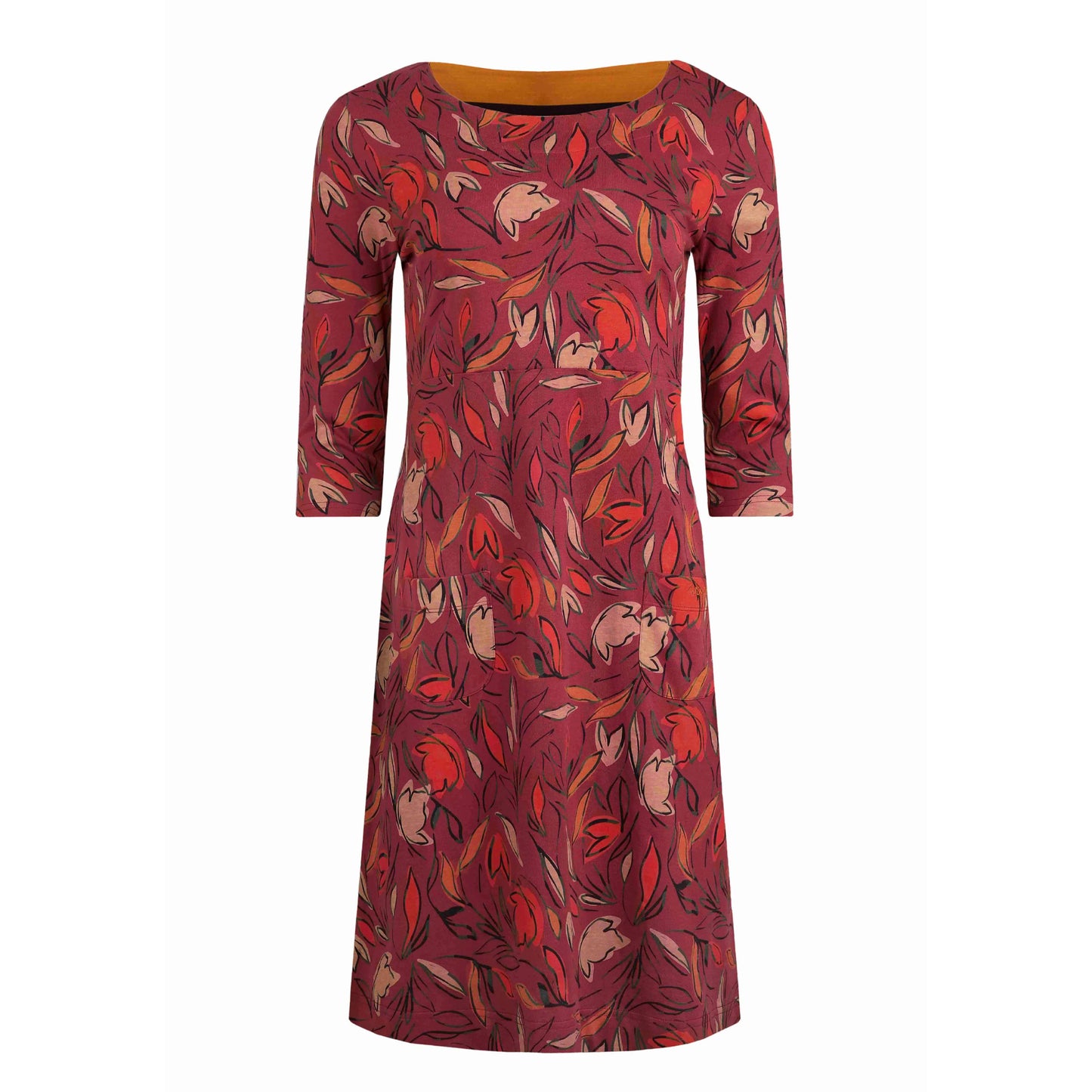 Rhubarb - Front - Weird Fish Womens-Ladies Starshine Jersey Organic Dress