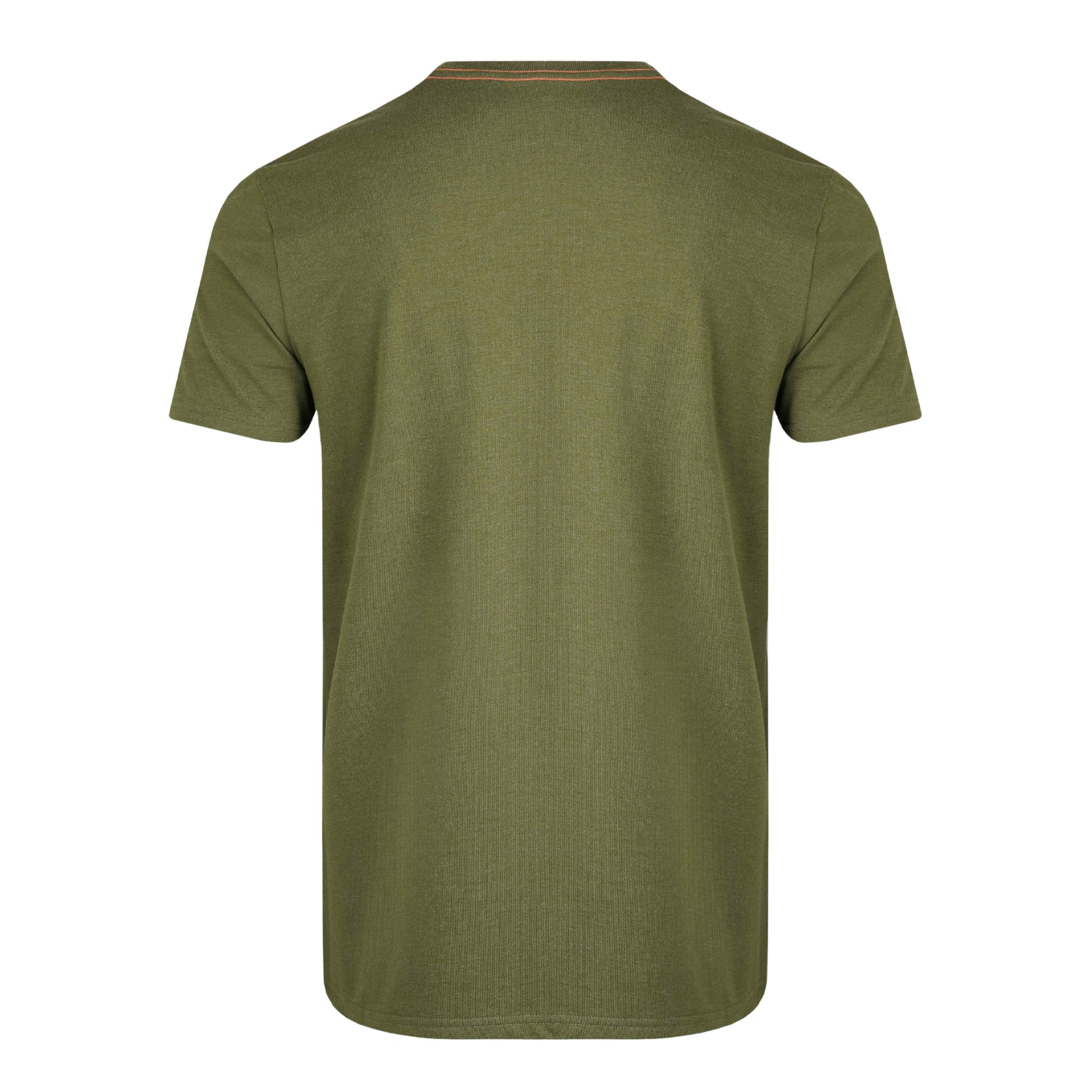 Olive Green - Back - Weird Fish Mens Reflection Graphic Print Eco Friendly T-Shirt