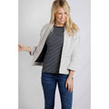 Ecru - Side - Weird Fish Womens-Ladies Santosh Macaroni Cropped Cardigan