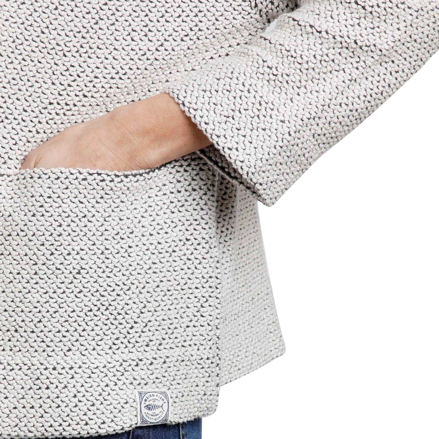 Ecru - Pack Shot - Weird Fish Womens-Ladies Santosh Macaroni Cropped Cardigan