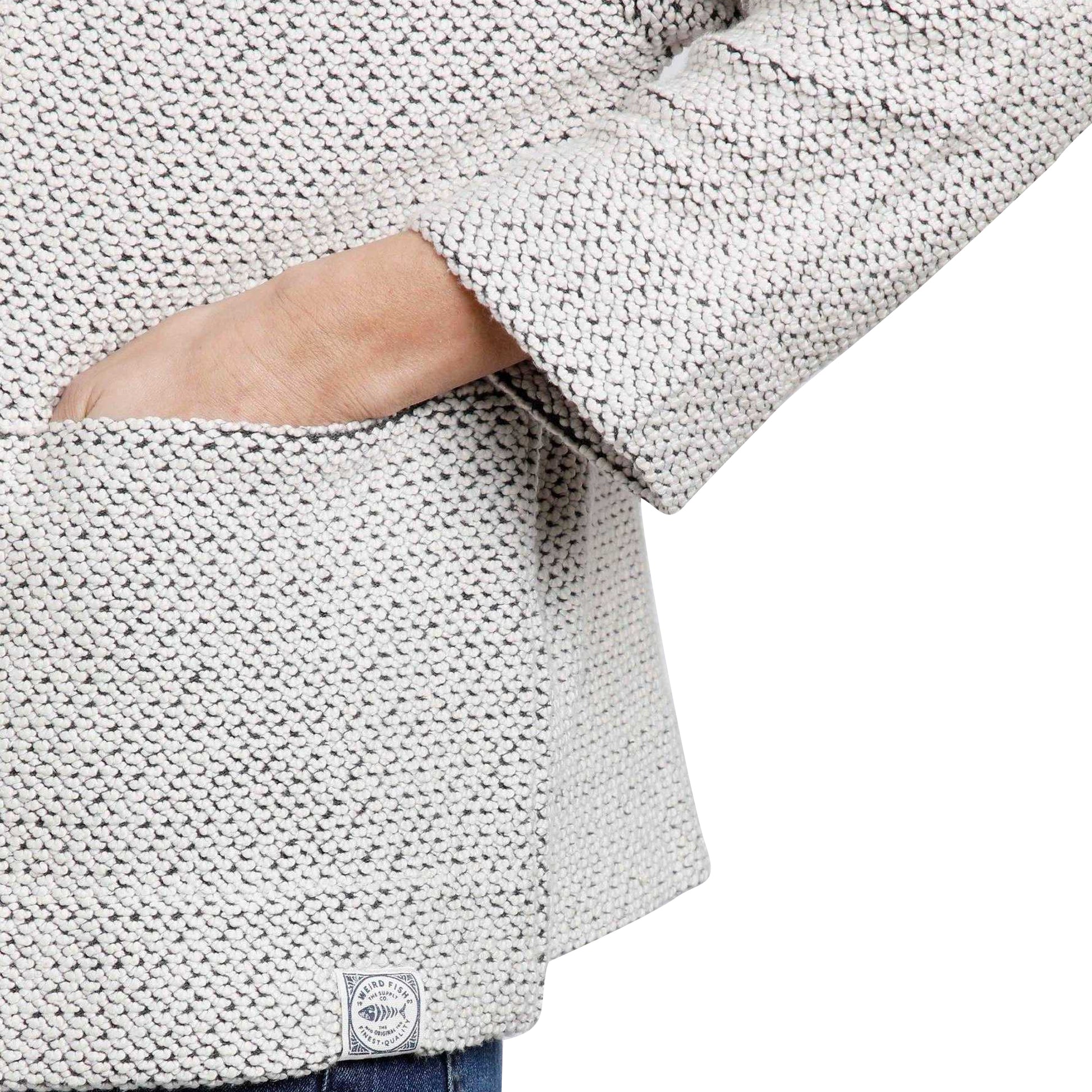 Ecru - Pack Shot - Weird Fish Womens-Ladies Santosh Macaroni Cropped Cardigan