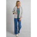Ecru - Close up - Weird Fish Womens-Ladies Santosh Macaroni Cropped Cardigan
