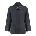 Navy - Front - Weird Fish Womens-Ladies Santosh Macaroni Cropped Cardigan