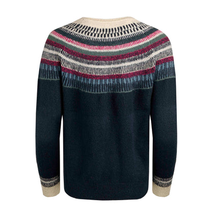 Navy - Back - Weird Fish Womens-Ladies Lowell Fair Isle Eco Friendly Jumper