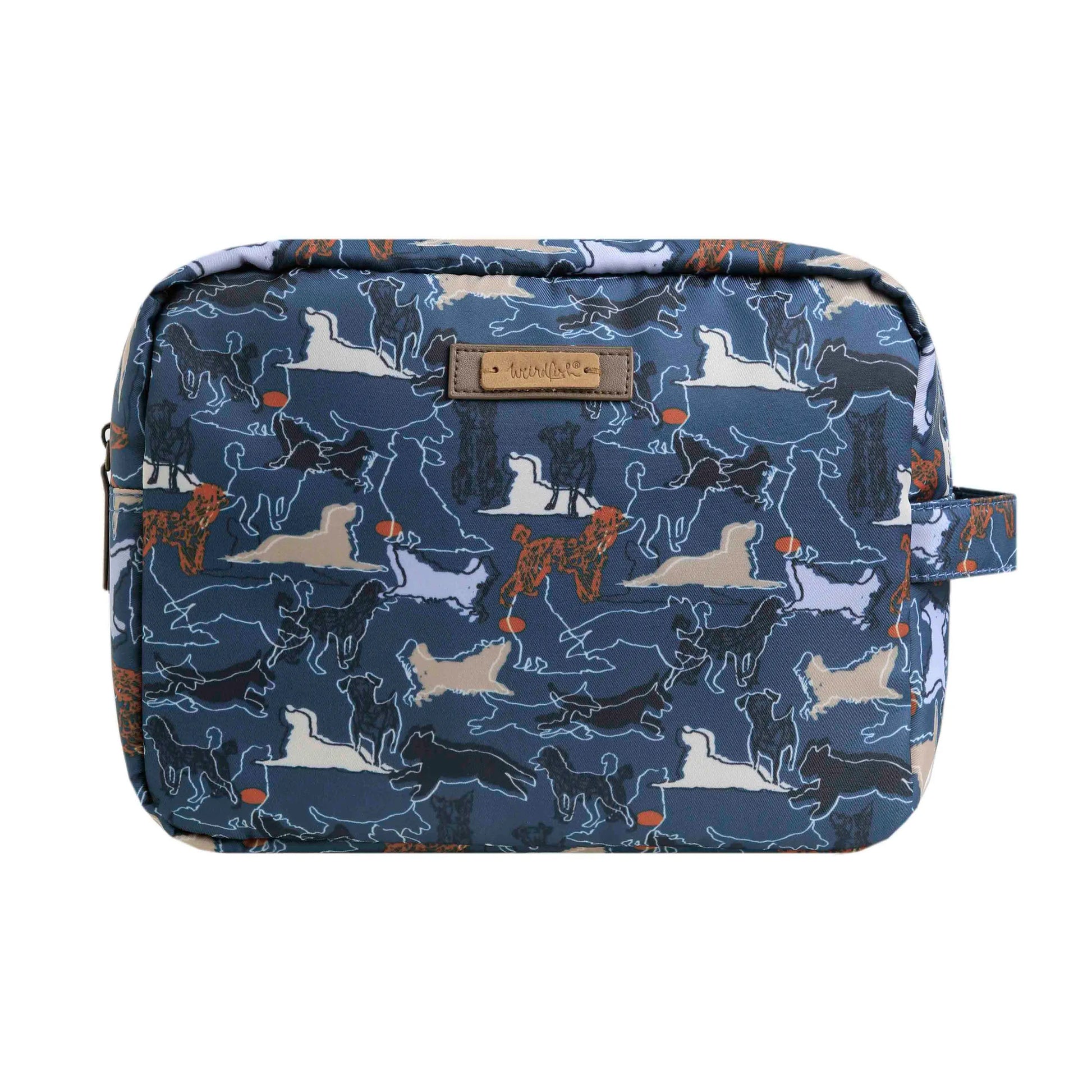 Blue Mirage - Front - Weird Fish Printed Nylon Wash Bag