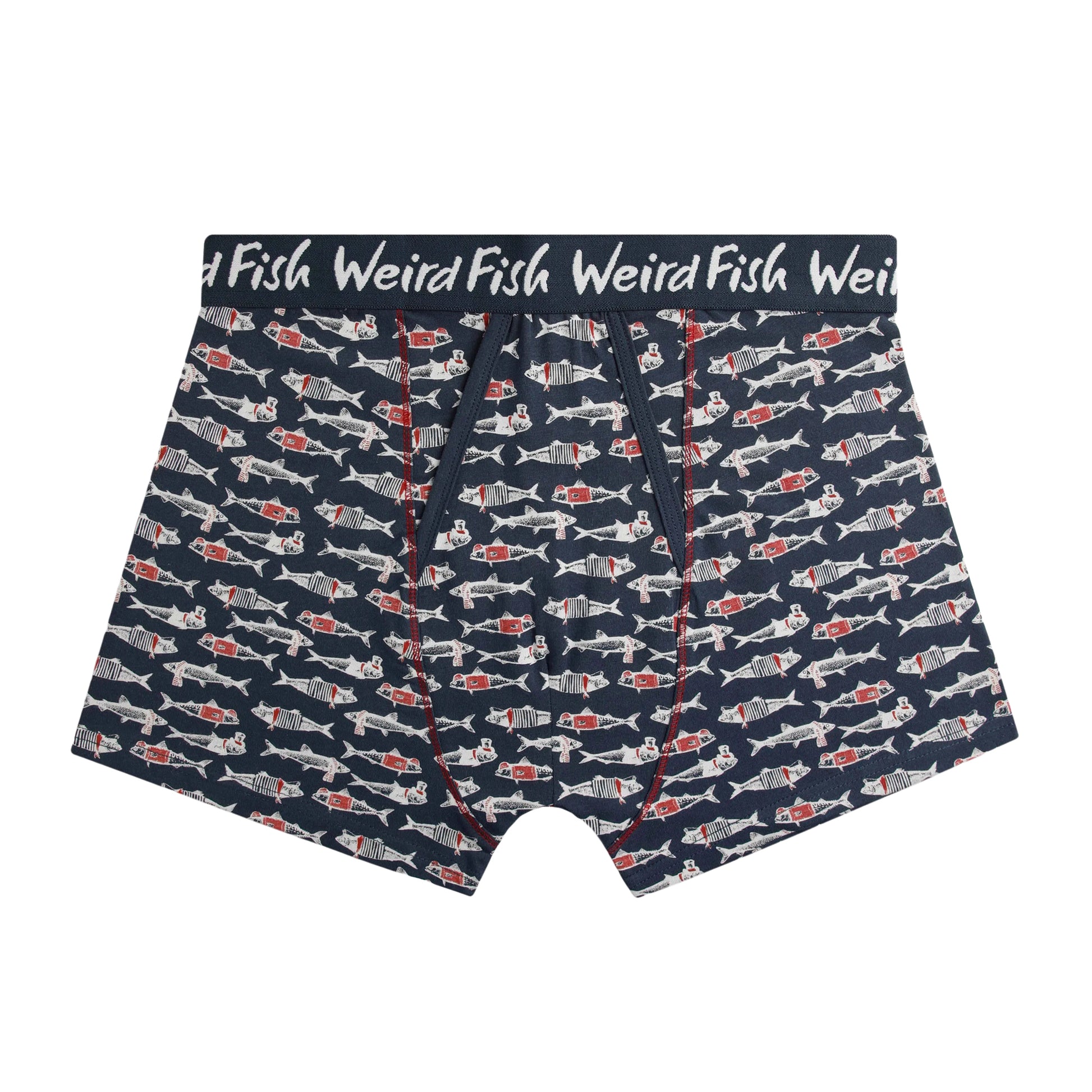 Grey Marl - Side - Weird Fish Mens Ashridge Logo Boxer Shorts (Pack of 3)