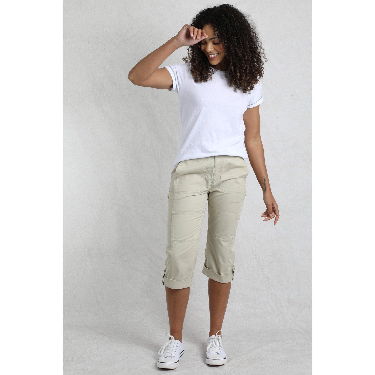 Oyster - Side - Weird Fish Womens-Ladies Salena 3-4 Shorts