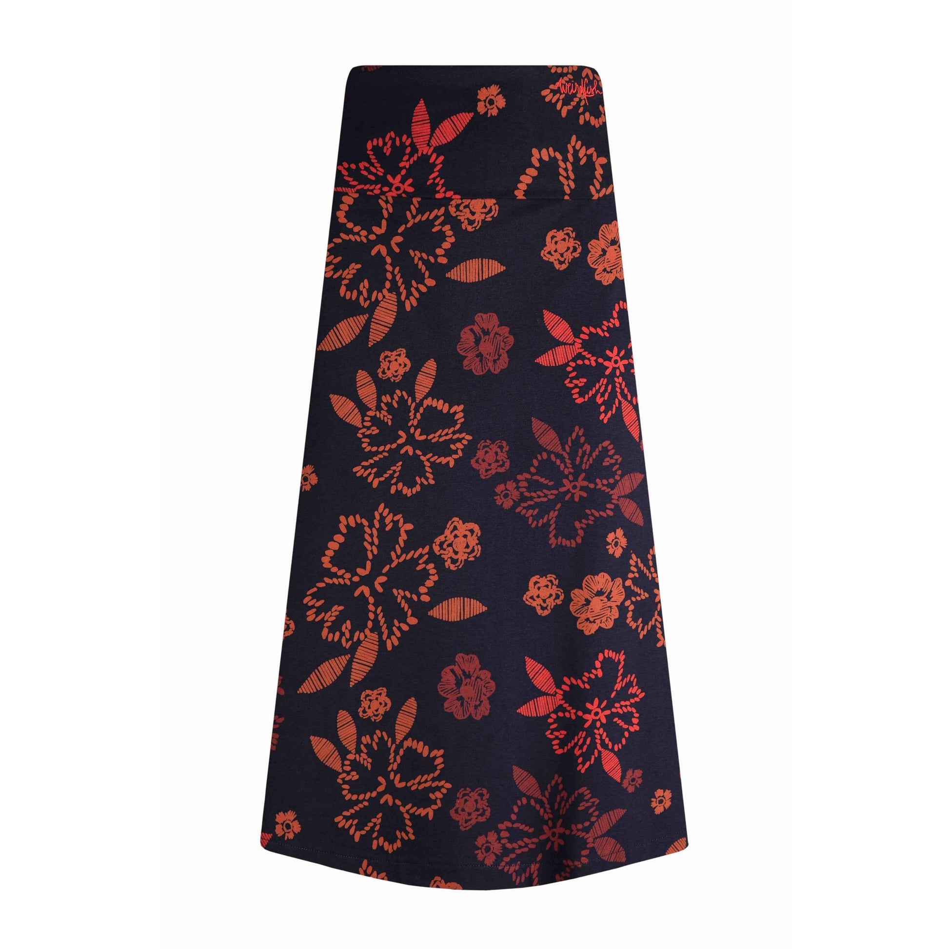 Nightshade - Front - Weird Fish Womens-Ladies Floral Jersey Skirt