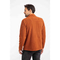 Brick Orange - Back - Weird Fish Mens Merrill Textured Eco Friendly Full Zip Fleece Top