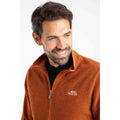 Brick Orange - Lifestyle - Weird Fish Mens Merrill Textured Eco Friendly Full Zip Fleece Top