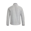 Frost Grey - Back - Weird Fish Mens Merrill Textured Eco Friendly Full Zip Fleece Top