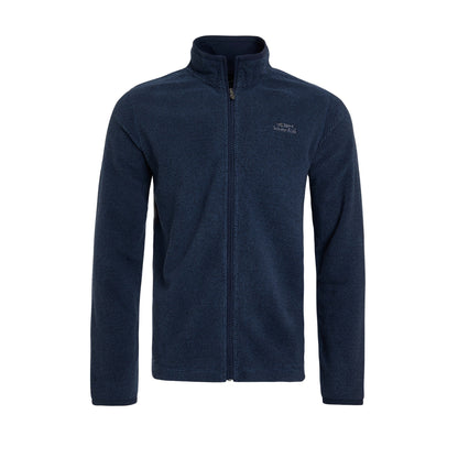 Navy - Front - Weird Fish Mens Merrill Textured Eco Friendly Full Zip Fleece Top