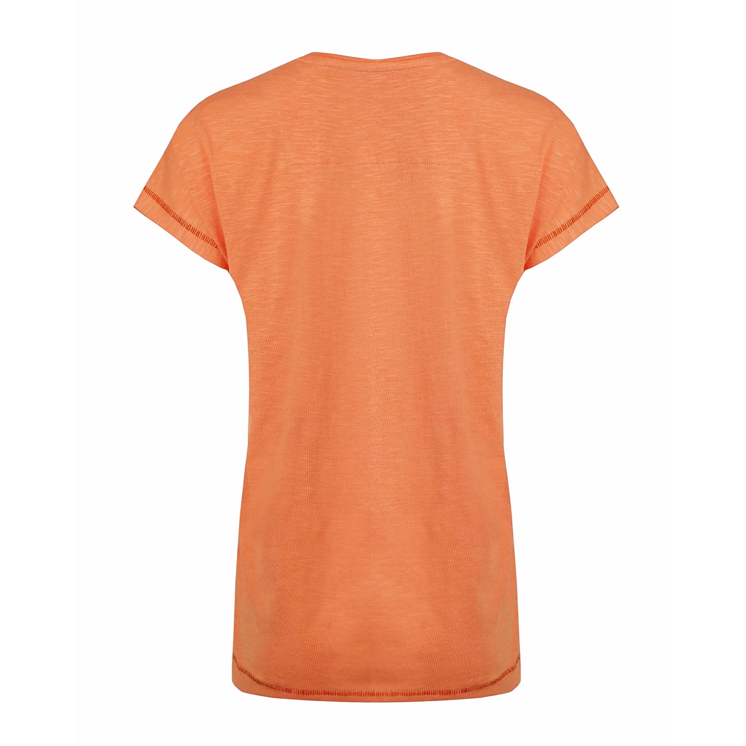 Apricot - Back - Weird Fish Womens-Ladies Sunset Slub Organic T-Shirt