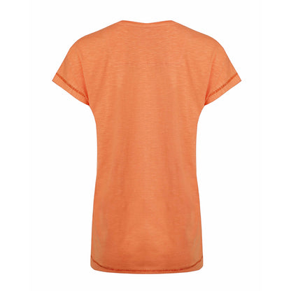 Apricot - Back - Weird Fish Womens-Ladies Sunset Slub Organic T-Shirt