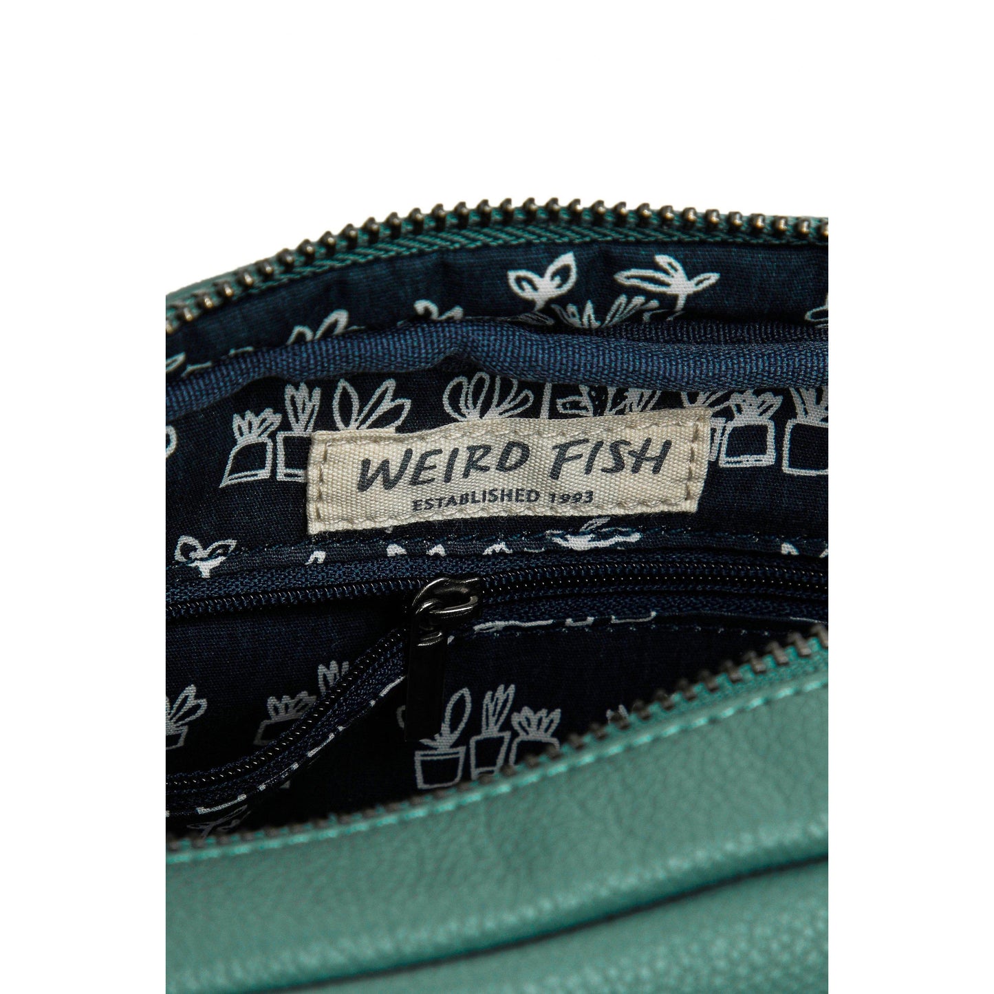 Army Green - Side - Weird Fish Dion Plain Vegan Leather Crossbody Bag