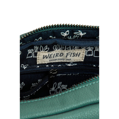 Army Green - Side - Weird Fish Dion Plain Vegan Leather Crossbody Bag