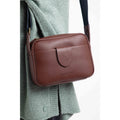 Bitter Chocolate - Back - Weird Fish Dion Plain Vegan Leather Crossbody Bag