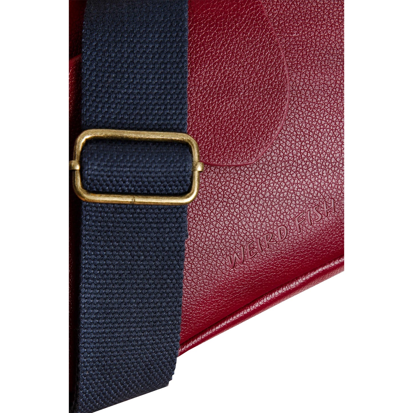 Mulled Wine - Side - Weird Fish Dion Plain Vegan Leather Crossbody Bag