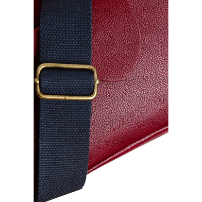 Mulled Wine - Side - Weird Fish Dion Plain Vegan Leather Crossbody Bag