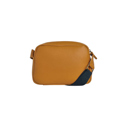 Deep Amber - Back - Weird Fish Dion Plain Vegan Leather Crossbody Bag