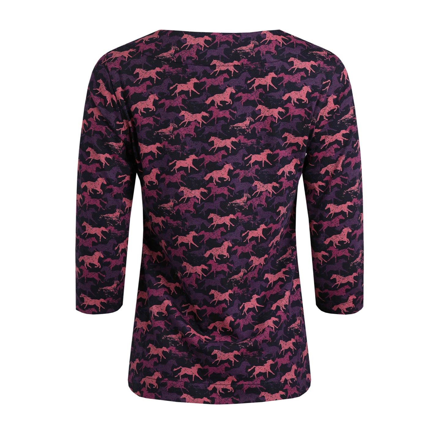 Mulled Wine - Back - Weird Fish Womens-Ladies Pinto Horse Jersey Organic T-Shirt
