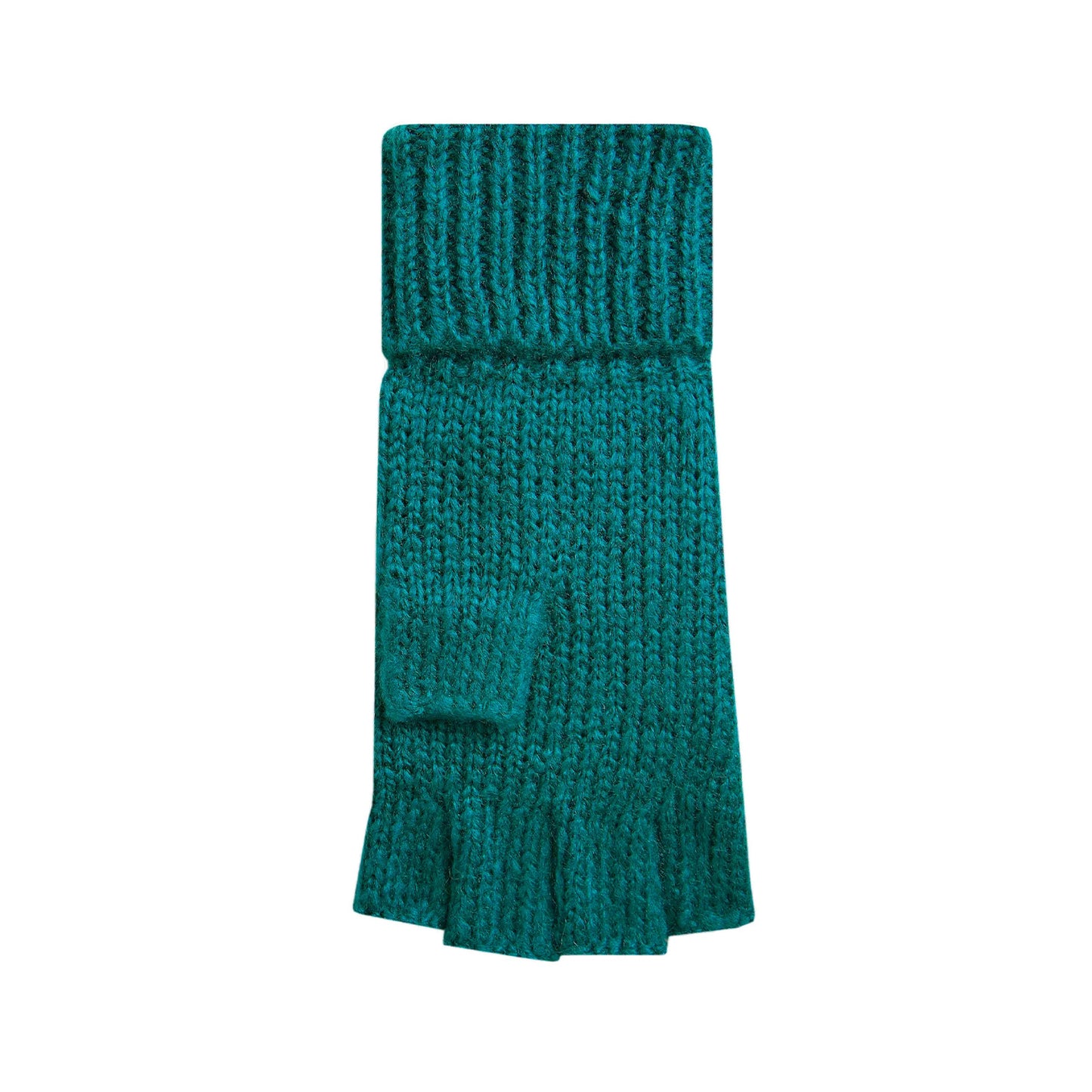 Peacock Blue - Back - Weird Fish Tally Eco Friendly Fingerless Gloves