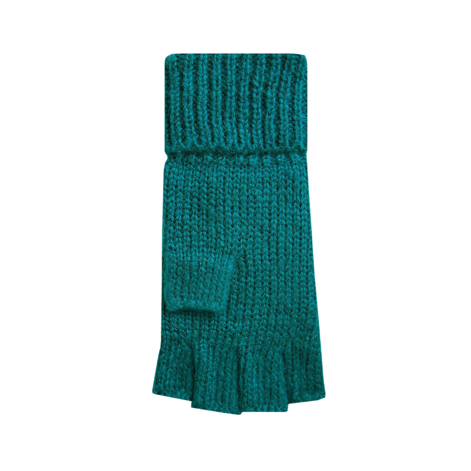 Peacock Blue - Back - Weird Fish Tally Eco Friendly Fingerless Gloves
