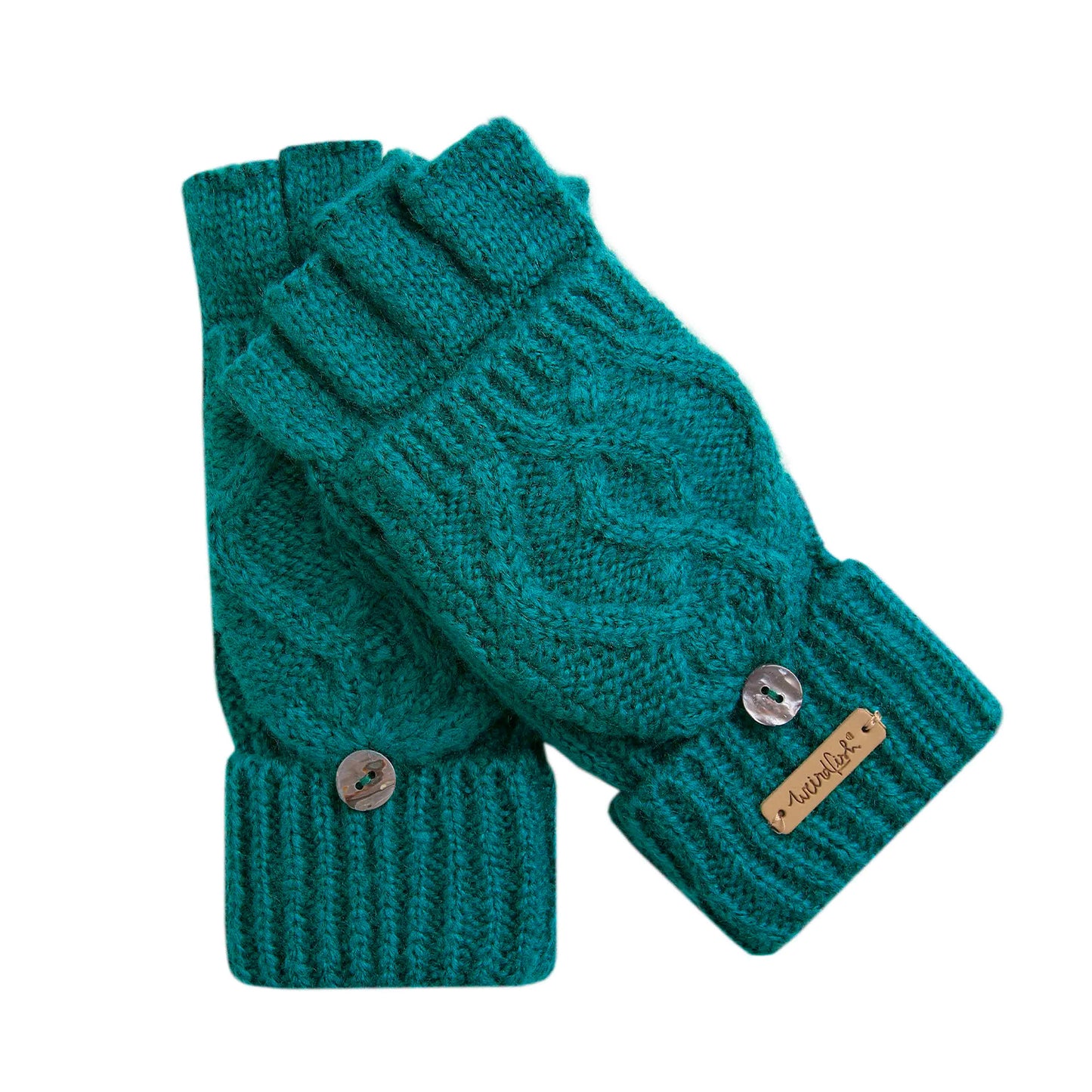 Peacock Blue - Lifestyle - Weird Fish Tally Eco Friendly Fingerless Gloves
