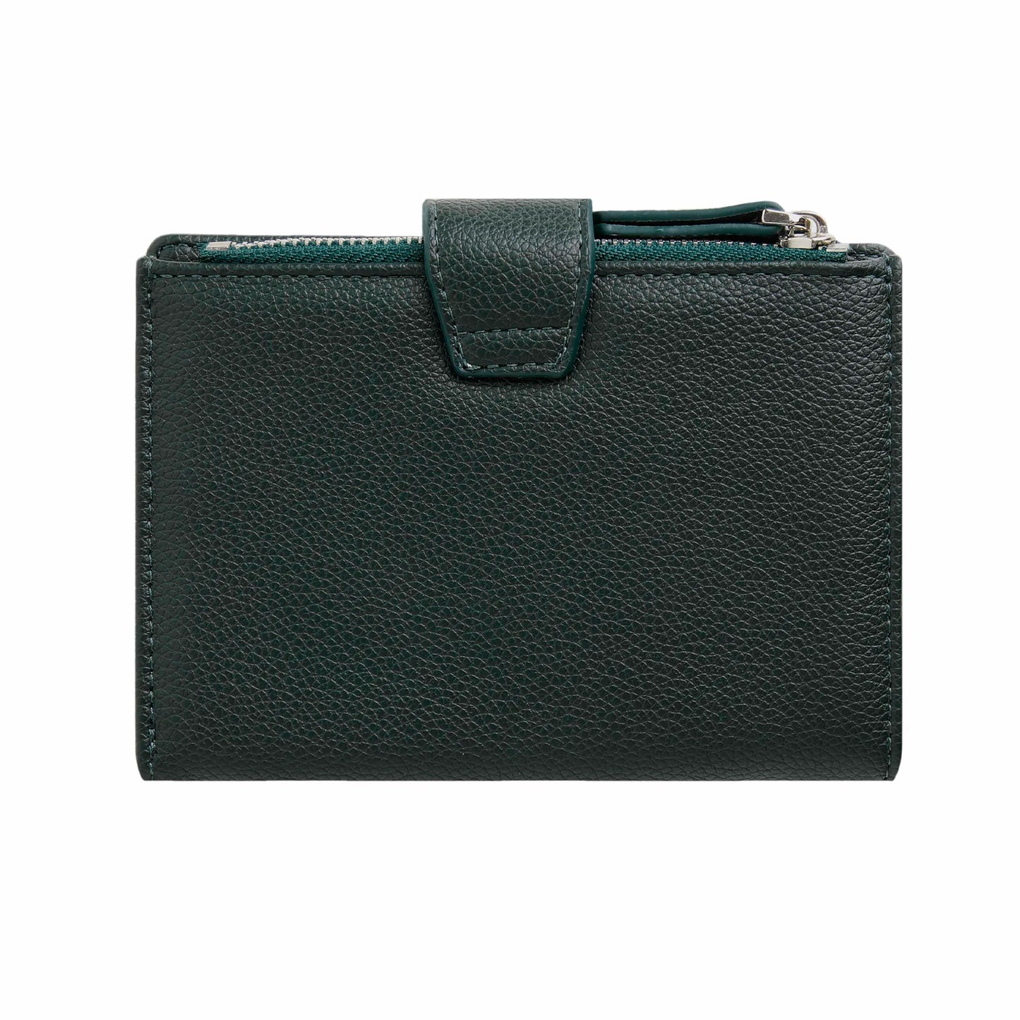 Olive Green - Back - Weird Fish Tabytha Plain Vegan Leather Coin Purse