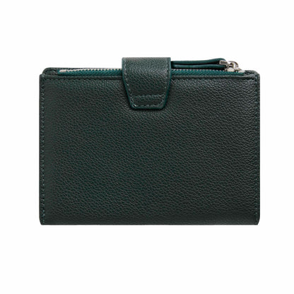 Olive Green - Back - Weird Fish Tabytha Plain Vegan Leather Coin Purse