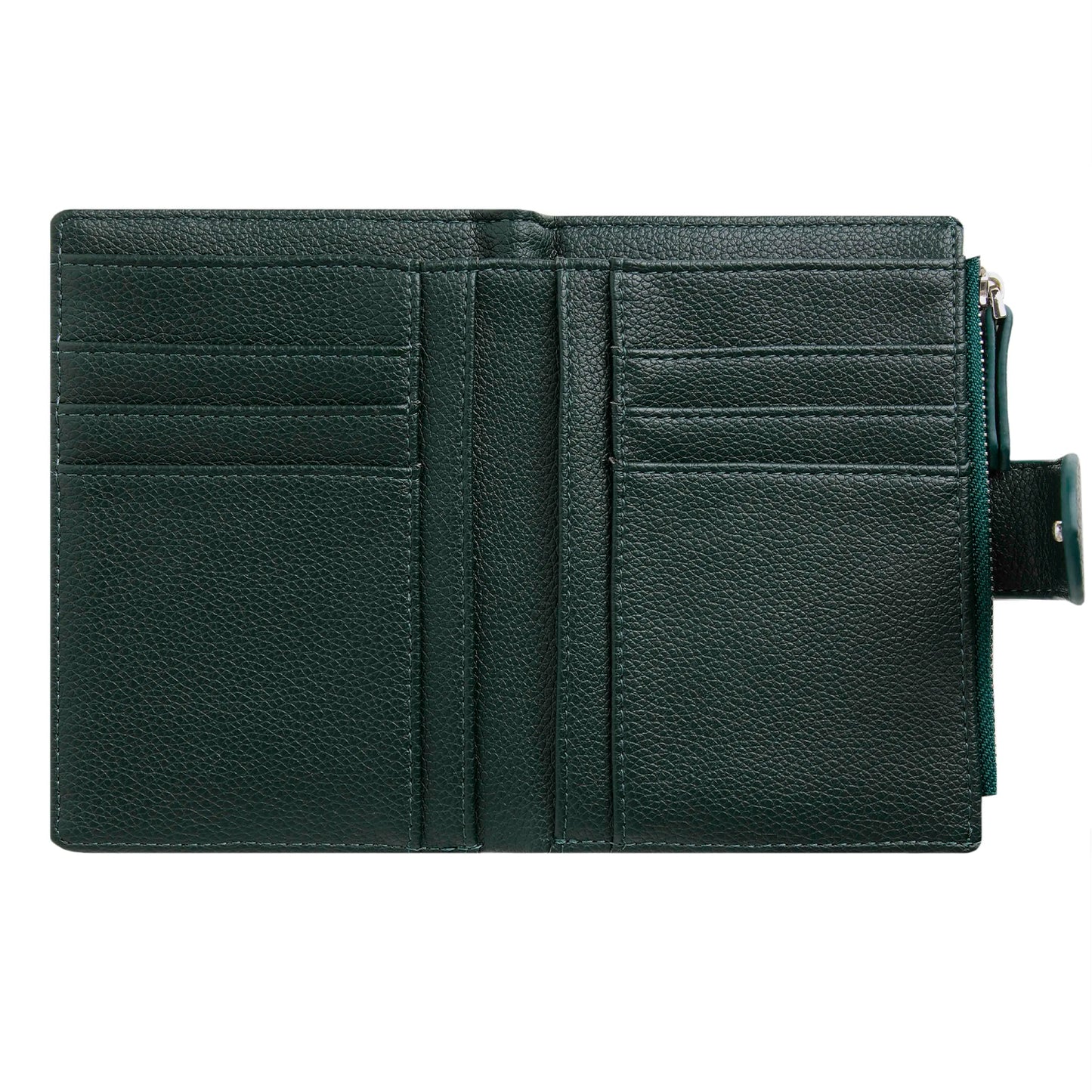 Olive Green - Side - Weird Fish Tabytha Plain Vegan Leather Coin Purse
