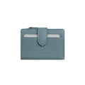 Mineral Blue - Front - Weird Fish Tabytha Plain Vegan Leather Coin Purse