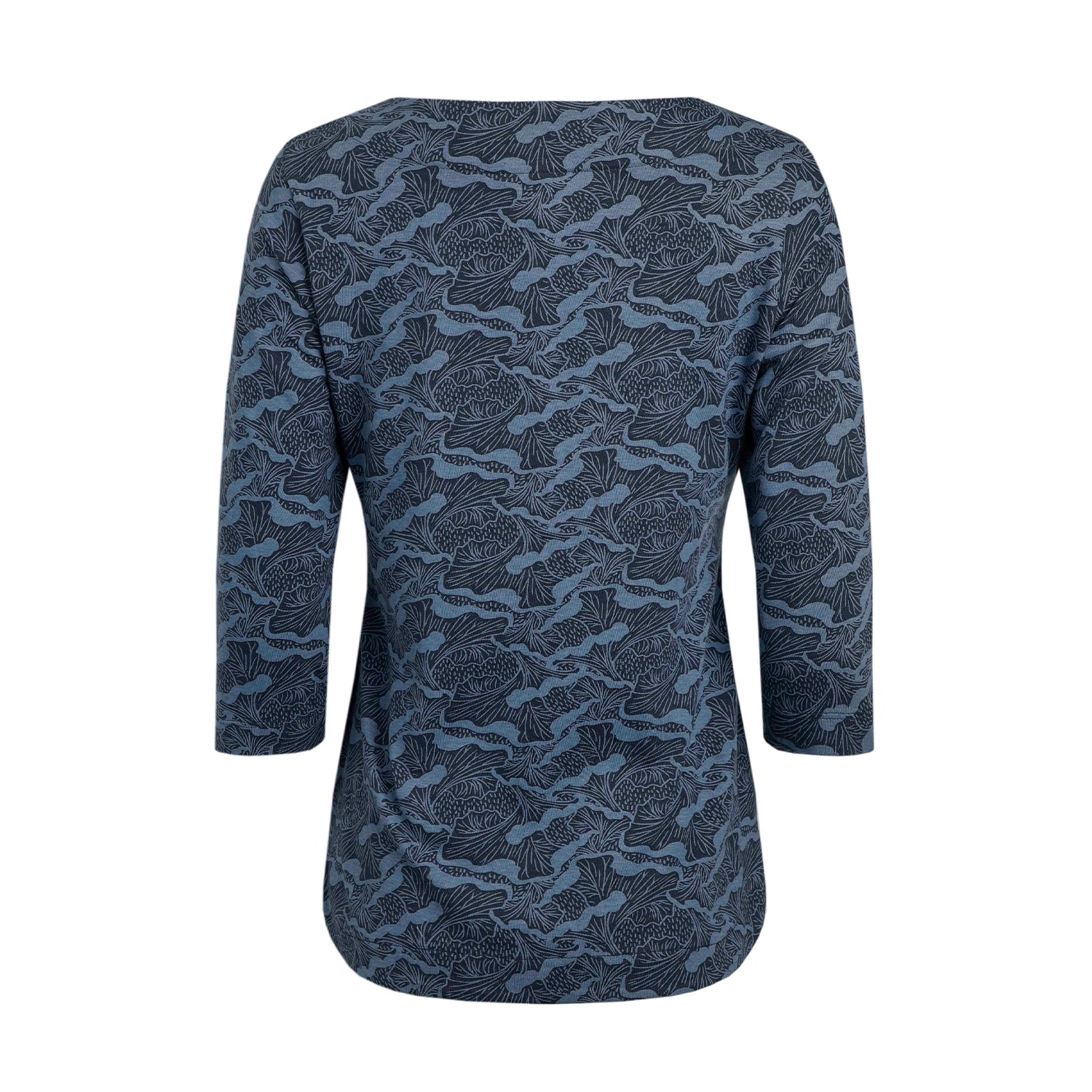 Mid Blue - Back - Weird Fish Womens-Ladies Pinto Abstract Jersey Organic T-Shirt