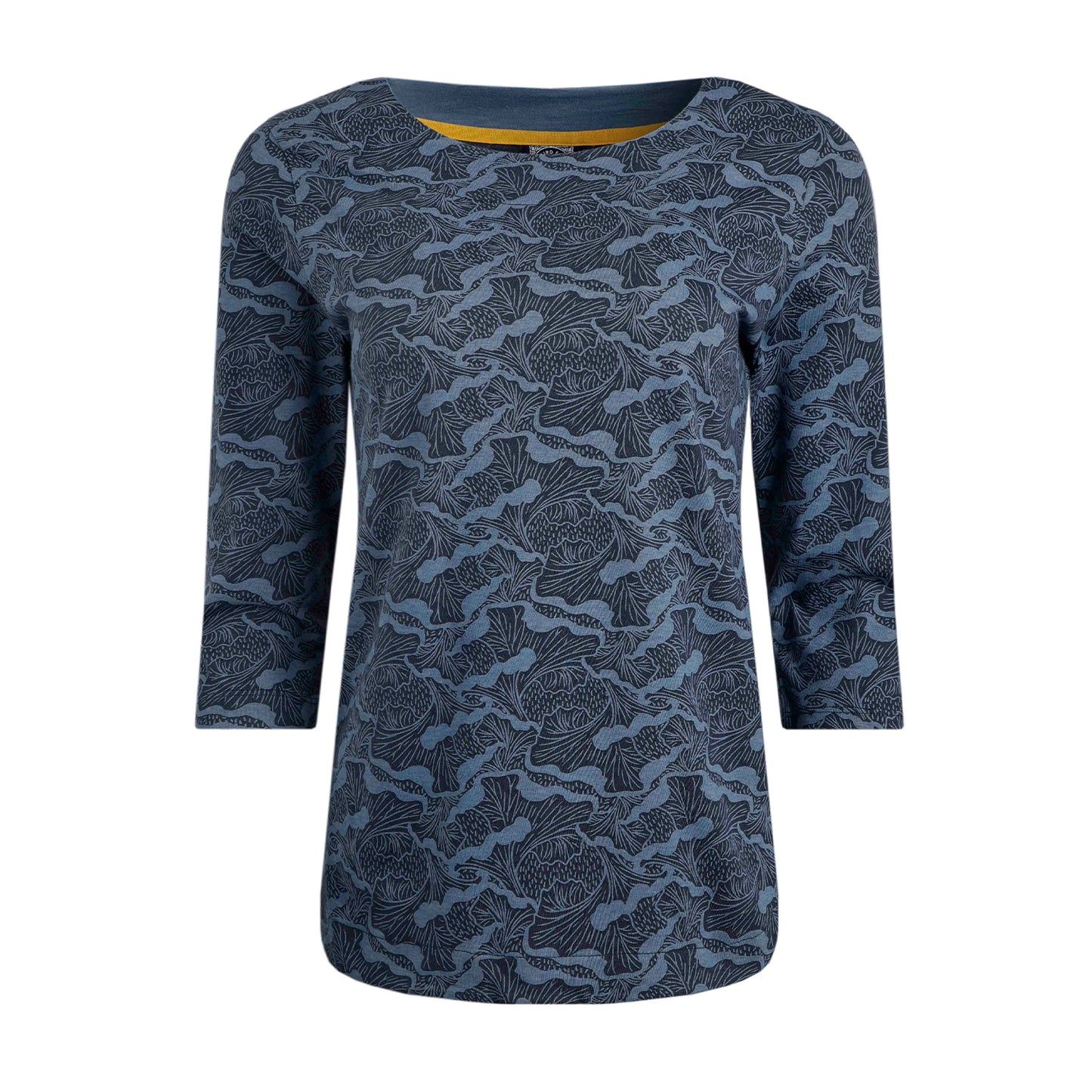 Mid Blue - Front - Weird Fish Womens-Ladies Pinto Abstract Jersey Organic T-Shirt