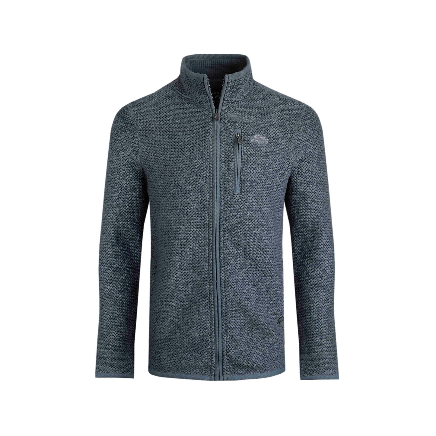 Dusty Blue - Front - Weird Fish Mens Transom Zip Macaroni Eco Friendly Jacket